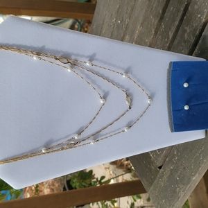 Vintage Avon pearlesque necklace and earring set